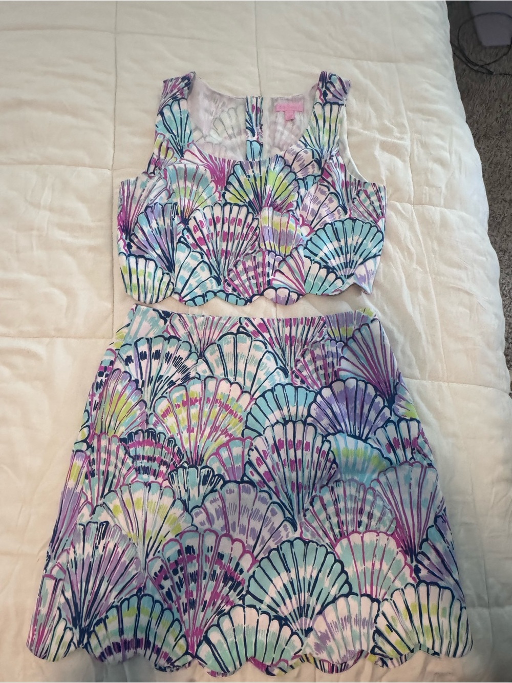 Lilly Pulitzer Cadden 2-piece set in the Oh Shello Serene Blue